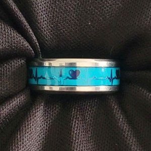 Glow-In-The-Dark Heartbeat Ring